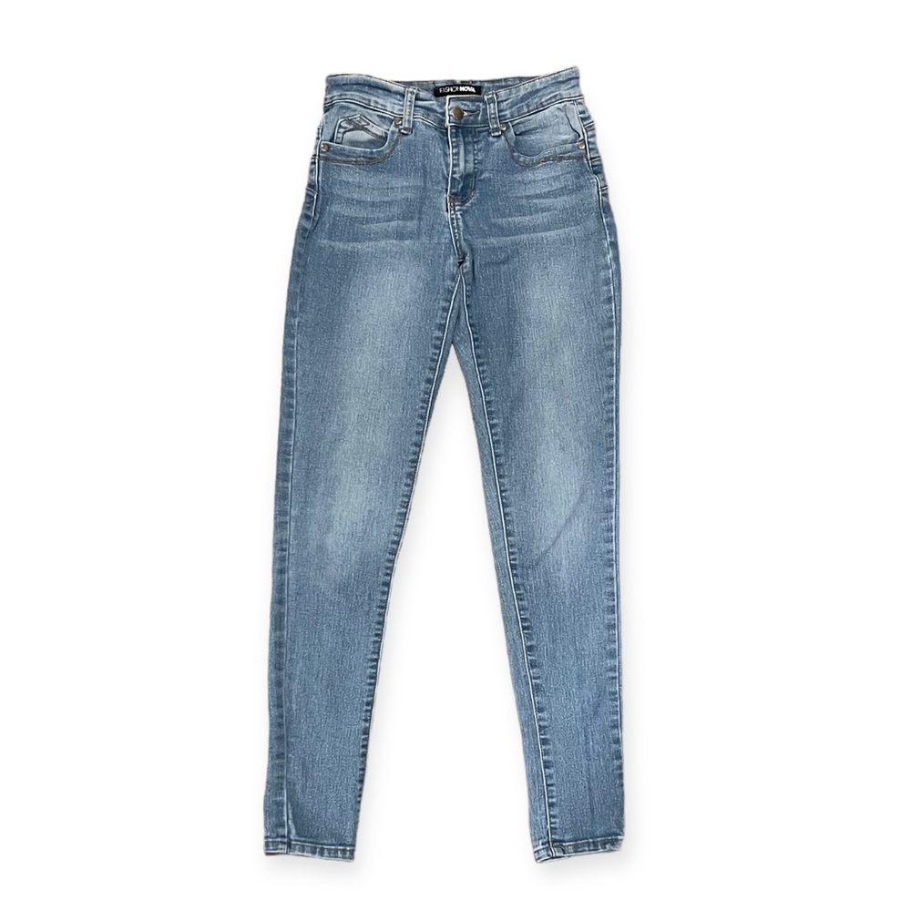 Fashion Nova High waisted light wash skinny jeans